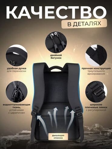 портфель для документов: Рюкзак, Материал: Оксфорд, Унисекс, Новый — 4