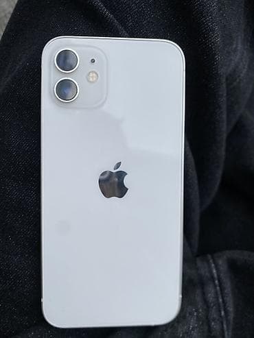 IPhone 12, Б/у, 128 ГБ, Белый, Защитное стекло, Коробка, Чехол, 87 %