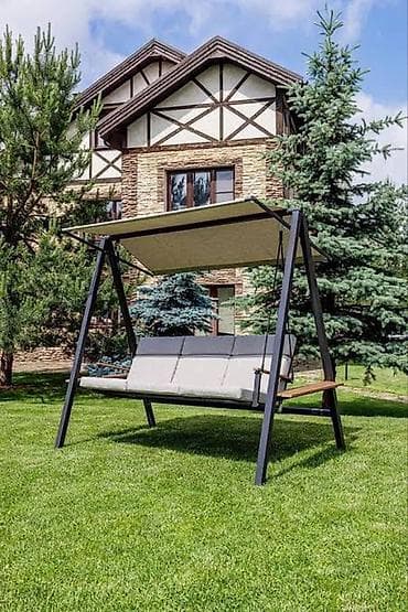 Матрасы: Садовые качели Металл, Со спинкой, С крышей — 2