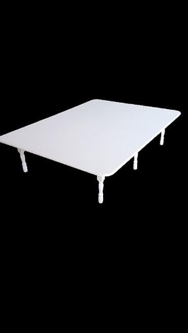 bed sheet: Металлическая кровать-подиум с бортиками по трём сторонам. - Прочная — 4