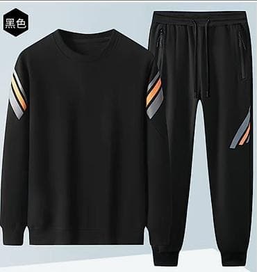 футболки серая: Мужской спортивный костюм, Новый, цвет - Черный, Самовывоз, Платная доставка — 8