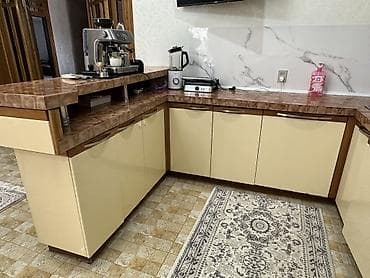 Эмерек гарнитурлары: Ашкана гарнитуру, түсү - Саргыч боз — 2