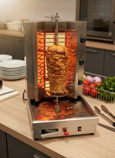 чайные наборы посуды: Электрошашлычница/гриль для шаурмы (вертикальный гриль-донер) - — 1