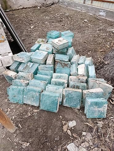 граненый стакан: Стеклоблоки (витражные стеклянные блоки), квадратные, бирюзово‑зеленый — 1