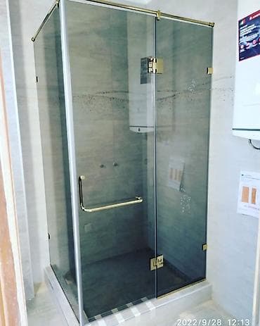 glass: Душевая кабина, перегородка. душевая перегородка, закалённое стекло — 3