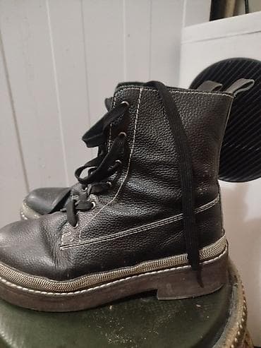 Сабо: Кожаные ботинки/полусапоги, коричневые - Материал: натуральная кожа — 7