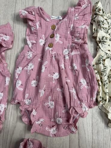 белый платья для девочек: Боди, цвет - Розовый, Новый — 3