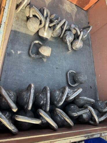 бу тренажеры для дома: Чугунные гири по 17кг 🟡🔥 -▫️В наличии около 10шт -▫️гиря с удобной — 3