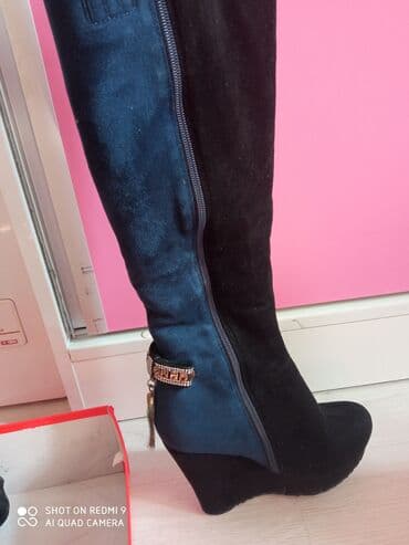 сапоги из натурального меха и кожи: Сапоги ботфорты на зиму очень теплая,размер 35дорого куплено — 2