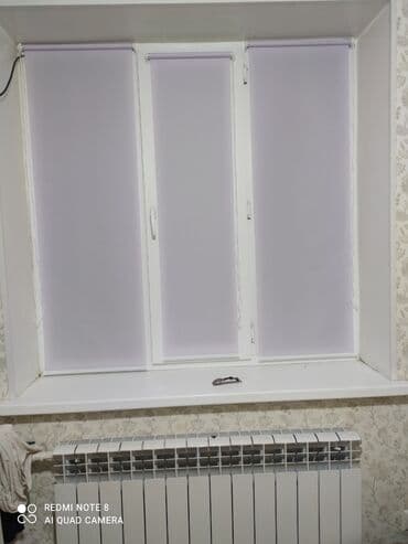 Текстиль: Жалюзи Бишкек Рулонные шторы Ролшторы на каждую створку. Огромный — 1