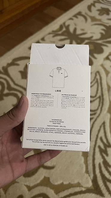 Lacoste L.12.12 Blanc — мужская, 100 мл (Eau de Toilette, Natural