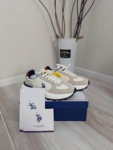 Спорттук бут кийим: Эркектердин кроссовкасы, 42, Polo Ralph Lauren, Жаңы, түсү - Саргыч боз — 2