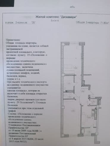 продам квартиру под офис: 2 комнаты, 72 м², Элитка, 6 этаж, ПСО (под самоотделку) — 4