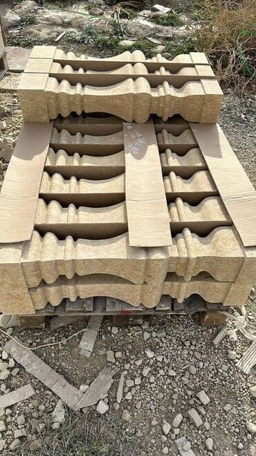 уголь кара кече беш сары: Сары таш балясины перила тумбы гранит сатылат сапаттуу — 23