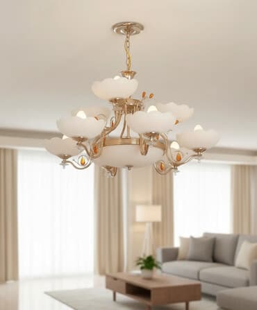 Люстра 9 плафонов в отличном состоянии, находится в Кара Балта