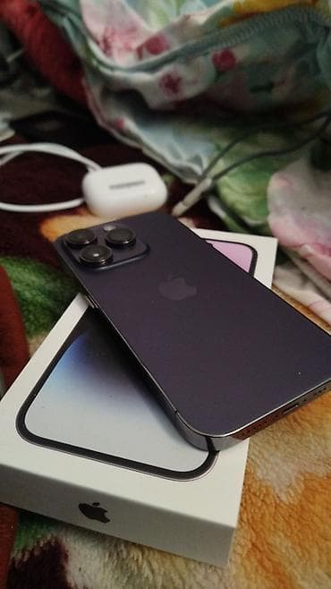 iphone 14 plus: IPhone 14 Pro, 128 ГБ, Deep Purple, Зарядное устройство, Защитное стекло, Чехол, 78 % — 2