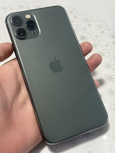IPhone 11 Pro, Б/у, 256 ГБ, Matte Midnight Green, Чехол, 71 %