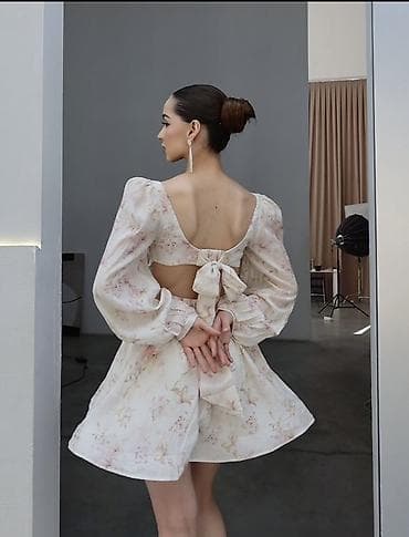 Повседневное платье, Made in KG, Лето, Короткая модель, Крестьянка, S, M — 4
