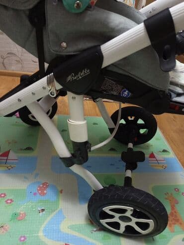 детские коляски из польши: Коляска, цвет - Голубой, Б/у — 3