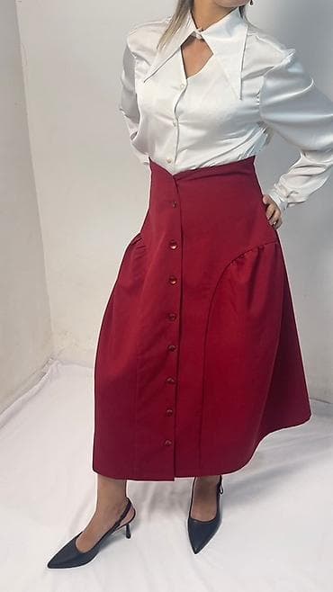 Юбки: Юбка, Миди, Габардин, Высокая талия — 3