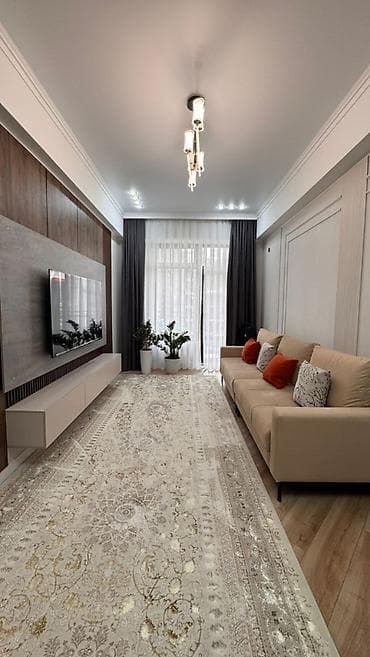 Квартиры: 2 комнаты, 77 м², Асанбай мкр Элитка, 9 этаж, Дизайнерский ремонт — 2