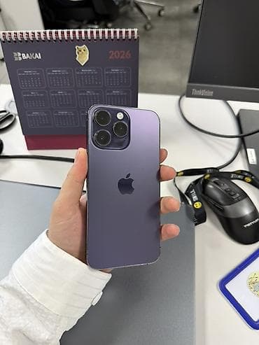 IPhone 14 Pro, Б/у, 256 ГБ, Deep Purple, 80 %