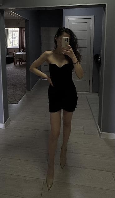 pull beer: Вечернее платье, Коктейльное, Короткая модель, Без рукавов, Корсет, S — 1