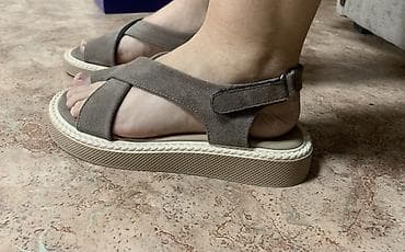 Сандалии женские на платформе - Модель: открытые сандалии с