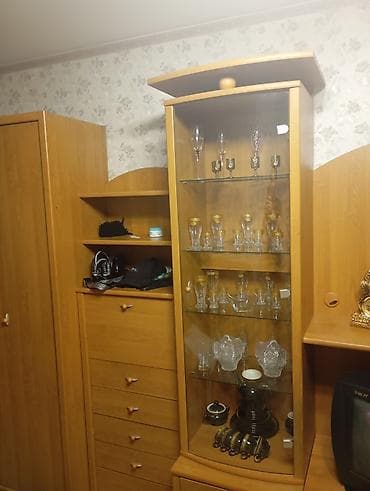 светская стенка: Стенка-шкаф, Тип стенки-шкафа: Модульная, Для зала, Особенности: С отделением под телевизор — 3