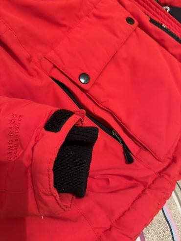 Атайын кийим: Пуховик, Кыска модель, Корея, Капюшону бар, XS, M — 5