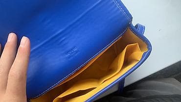 сумка гаярд: Сумка через плечо в фирменном стиле Goyard, насыщенного синего цвета с — 4