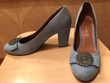 Прокат одежды: Туфли из натуральной замши,цвет грязно-голубой,бренд Tamaris(немецкая — 1