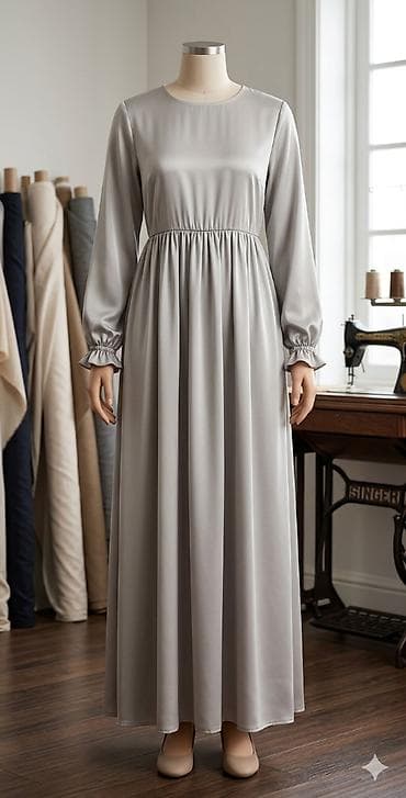 индийские одежды: Повседневное платье, Made in KG, Осень-весна, Длинная модель, Прямое, Все размеры — 2