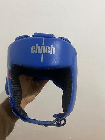 чехлы бу: Боксерский шлем Clinch, цвет синий. - Материал: Flex Leather — 4