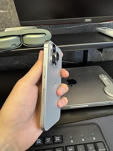 Техника и электроника: IPhone 15 Pro, Б/у, 256 ГБ, Natural Titanium — 3