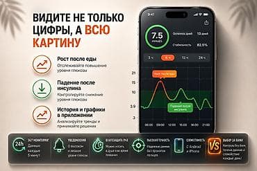 Глюкометры: AiDEX Sibionics GC1— современная система непрерывного мониторинга — 3
