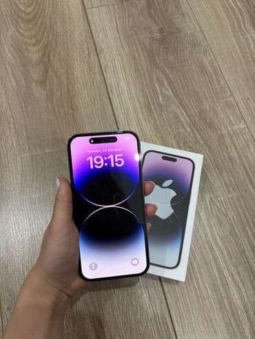 ТВ и видео: IPhone 14 Pro, Б/у, 256 ГБ, Deep Purple, Зарядное устройство, Чехол, Кабель, 81 % — 3