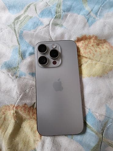 часы appl: IPhone 15 Pro, Natural Titanium, 80 % — 1