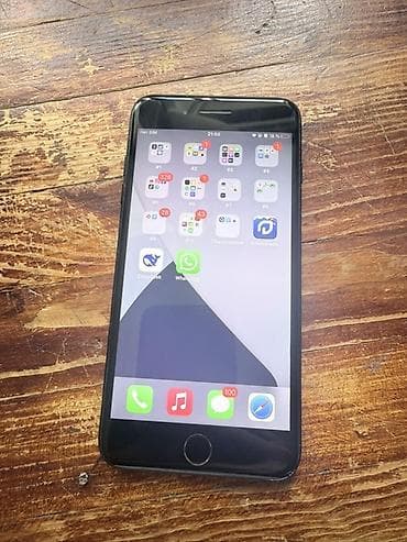 IPhone 7 Plus, 128 ГБ, Jet Black, Защитное стекло, 100 %