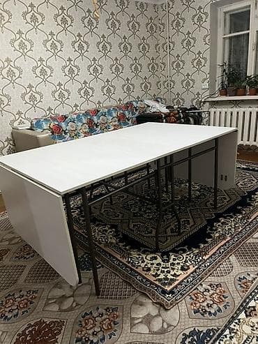 разборный стол: Складной походный стол, Б/у, цвет - Белый — 5