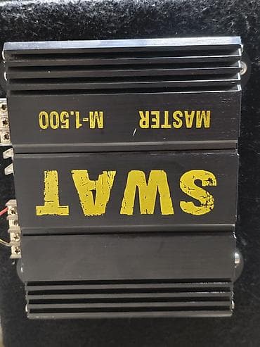 Автоэлектроника: Сабвуфер URAL в корпусе + усилитель SWAT MASTER M-1.500 — 2