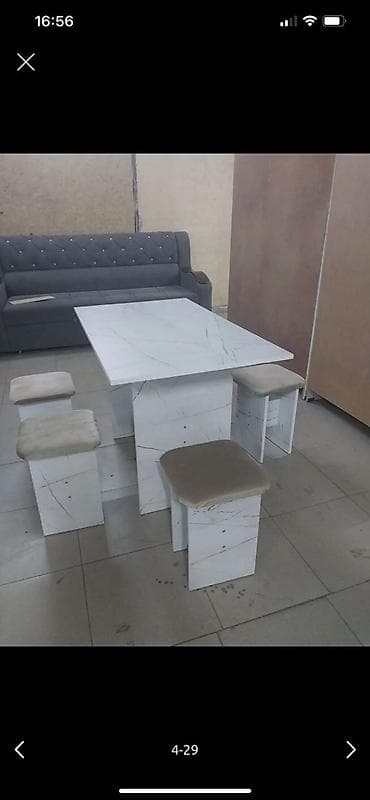 стол стулья для кухни: Кухонный стол и стул, Новый, Платная доставка, цвет - Серый — 7