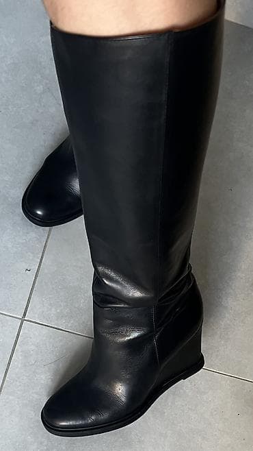Женская обувь: Сапоги, 36, Б/у, цвет - Черный, Самовывоз, Платная доставка — 5