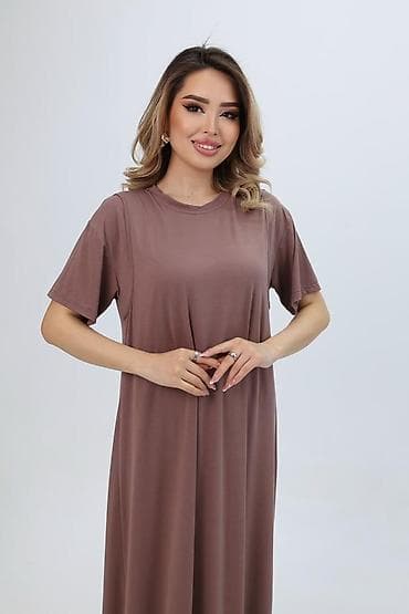 для кормящих мам: Повседневное платье, Made in KG, Лето, Длинная модель, Оверсайз, Стандарт — 4