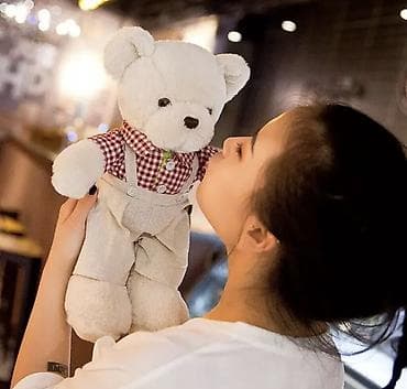 my kingdom: Мягкая игрушка «Lena Bear» — плюшевый мишка в бордовом комбинезоне с — 10