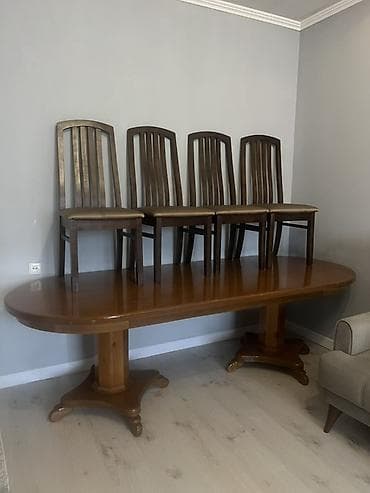 или меняю с доплатой мне: Стол и стул для зала, Б/у, Самовывоз, цвет - Коричневый — 3