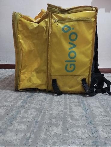 Терморюкзак курьерский Glovo, жёлтый - Формат: короб-сумка для at lalafo.kg Терморюкзак курьерский Glovo, жёлтый - Формат: короб-сумка для
