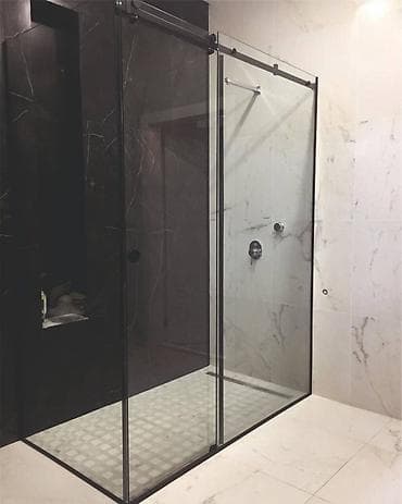 Терезелер жана комплектөөчүлөр: Угловая душевая перегородка с раздвижной системой дверного открывания — 10