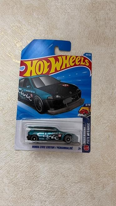 hot: Hot Wheels — Honda Civic Custom (Drag Racers), масштаб 1:64 также — 3