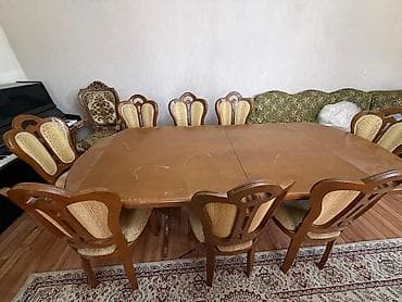 small table: Обеденная группа классического стиля: раздвижной овальный стол и 10 — 2